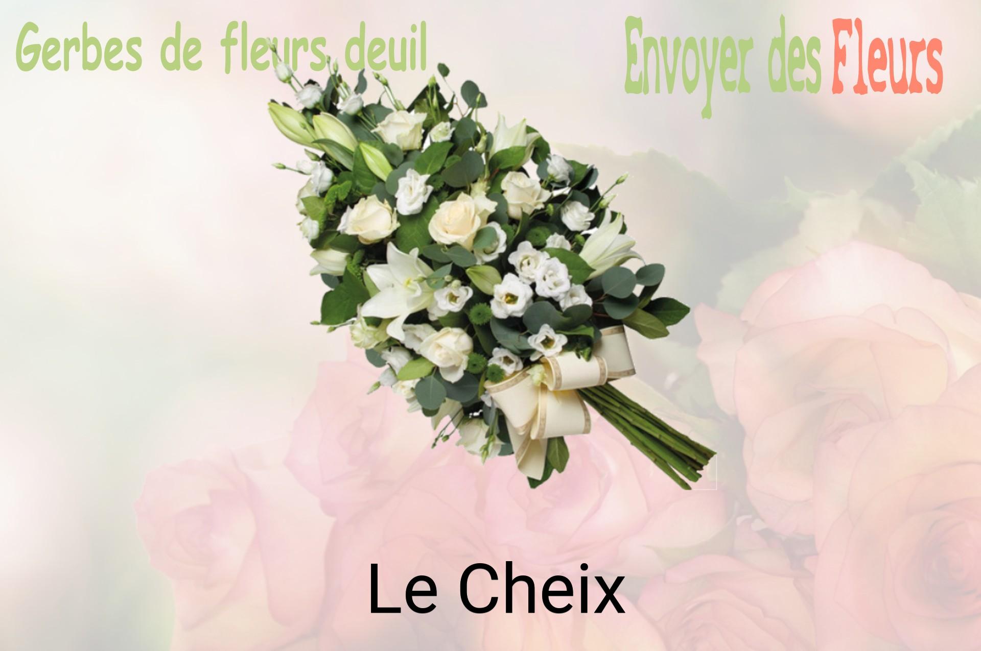 Gerbe de fleurs de deuil livrée à Le Cheix